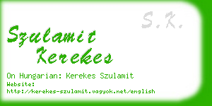 szulamit kerekes business card